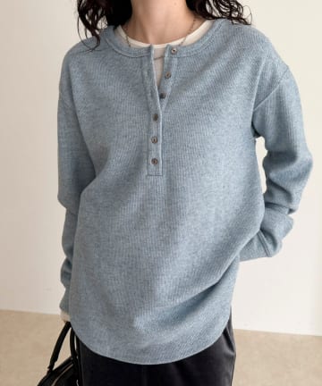 FREDY & GLOSTER(フレディ アンド グロスター) 2WAYヘンリーラメプルオーバー