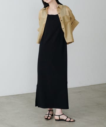 NICE CLAUP / OLIVE des OLIVE OUTLET(ナイスクラップ  / オリーブ デ オリーブ アウトレット) 【LARUTA】前後２WAYワイドスリットカットソーワンピース