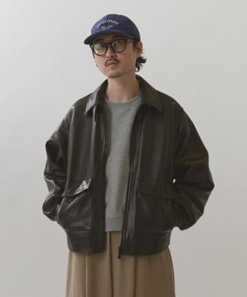 Lui's(ルイス) NATURAL TAN SHEEP LEATHER  Noirブルゾン