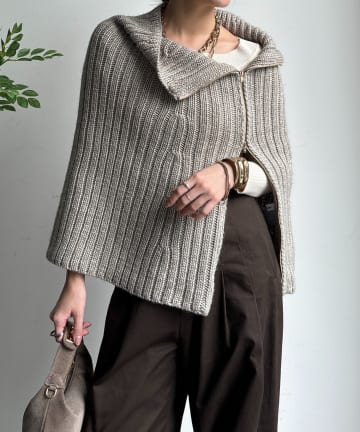 DOUDOU(ドゥドゥ) ジップアップポンチョ