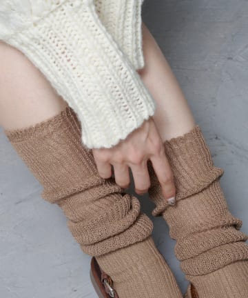 Kastane(カスタネ) ラメリブハイソックス