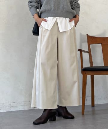 Croisiere(クロジエール) ストレッチ起毛リブ替えパンツ