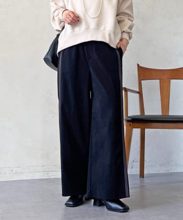 un dix cors(アンディコール) ストレッチ起毛リブ替えパンツ