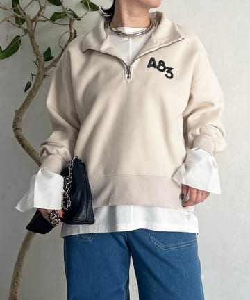 Croisiere(クロジエール) ジップフリースプルオーバー