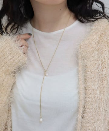 パールジャストY字ネックレス