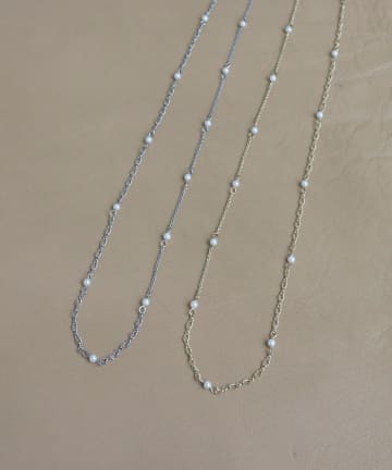 FREDY & GLOSTER(フレディ アンド グロスター) プチパール×チェーンロングネックレス