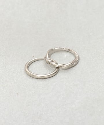 3COINS(スリーコインズ) ネジリリング2個セット