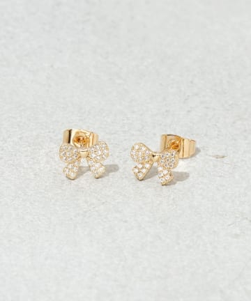 キラキラリボンピアス