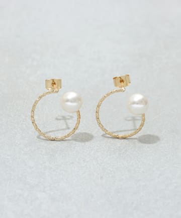 3COINS(スリーコインズ) トップパールカーブピアス