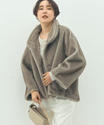 NOLLEY'S(ノーリーズ) ECOPELフェイクファーショートコート