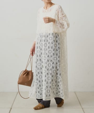 NICE CLAUP / OLIVE des OLIVE OUTLET(ナイスクラップ  / オリーブ デ オリーブ アウトレット) 【PUAL CE CIN】リバー調レースワンピース