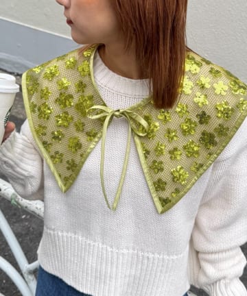 CIAOPANIC TYPY(チャオパニックティピー) ★【HELLO.SANFRANCISCO/ハローサンフランシスコ】スパンコール付け衿