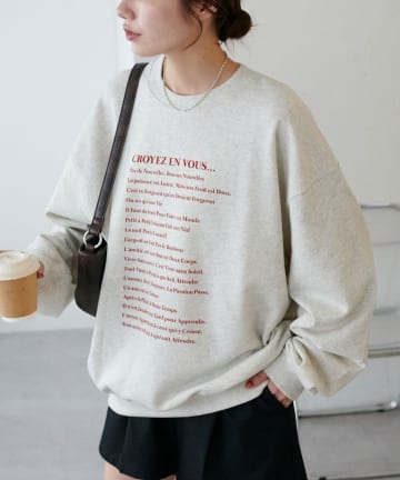 DISCOAT(ディスコート) 【ユニセックス】Lyricsロゴスウェット