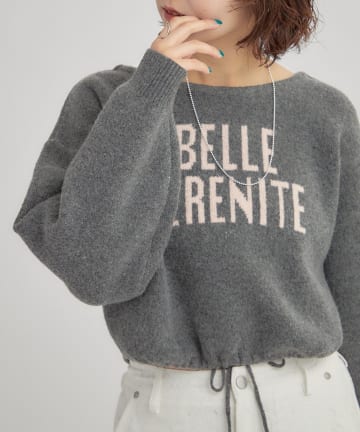 mystic(ミスティック) ＢＩＧロゴ ドロストニット