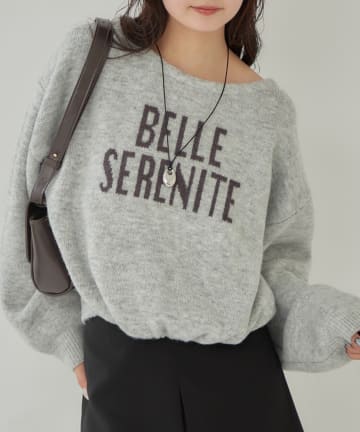 mystic(ミスティック) BIGロゴドロストニット