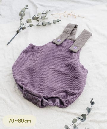 3COINS(スリーコインズ) 《WEB限定商品》ショートサロペット：70～80cm