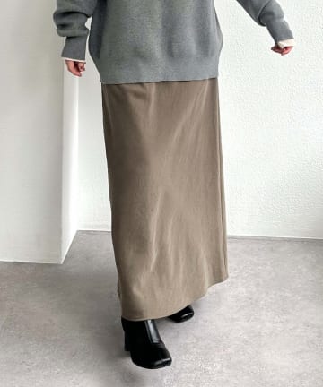 PUAL CE CIN(ピュアルセシン) 【インフルエンサーセレクト】ソフトツイルバイヤススカート