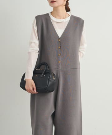 PUAL CE CIN(ピュアルセシン) 【セットアップ対応】ニットサロペット