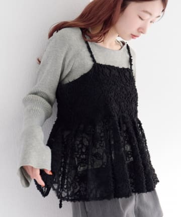 Kastane(カスタネ) フェザーライクレースビスチェ