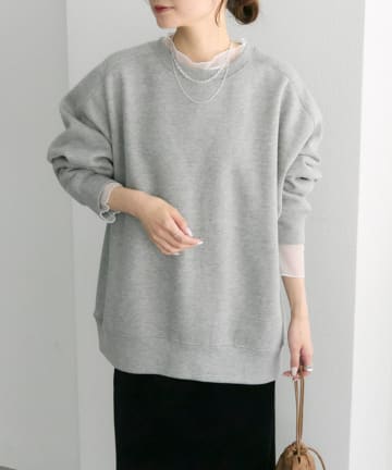 PUAL CE CIN(ピュアルセシン) シンプル裏起毛スウェットプルオーバー