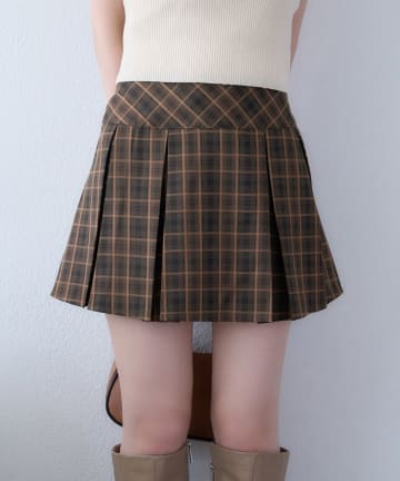 NICE CLAUP / OLIVE des OLIVE OUTLET(ナイスクラップ  / オリーブ デ オリーブ アウトレット) 【one after another】プリーツミニスカート