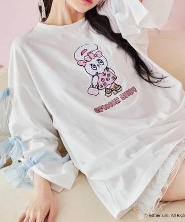 NICE CLAUP / OLIVE des OLIVE OUTLET(ナイスクラップ  / オリーブ デ オリーブ アウトレット) 【one after another】エスバニリボンロンT