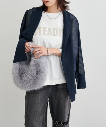 NICE CLAUP / OLIVE des OLIVE OUTLET(ナイスクラップ  / オリーブ デ オリーブ アウトレット) 【LARUTA】サイドスリットBIGTシャツ