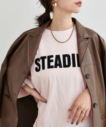 NICE CLAUP / OLIVE des OLIVE OUTLET(ナイスクラップ  / オリーブ デ オリーブ アウトレット) 【LARUTA】サイドスリットBIGTシャツ