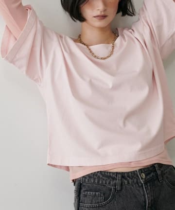 NICE CLAUP / OLIVE des OLIVE OUTLET(ナイスクラップ  / オリーブ デ オリーブ アウトレット) 【LARUTA】オフショルドルマンTee