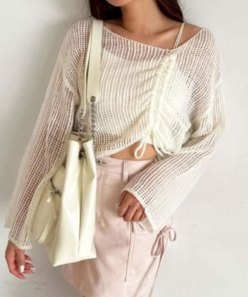 NICE CLAUP / OLIVE des OLIVE OUTLET(ナイスクラップ  / オリーブ デ オリーブ アウトレット) 【OLIVE des OLIVE】ドロストニット