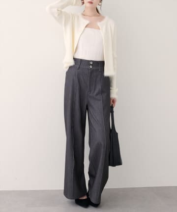 natural couture(ナチュラルクチュール) フロントピンタックパンツ