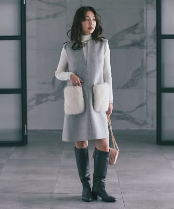 La boutique BonBon(ラブティックボンボン) 【miki監修・復刻】ポケットファーツィードジャンドレ