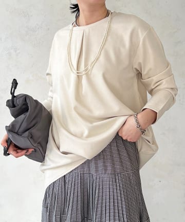 Croisiere(クロジエール) ストレッチツイル起毛プルオーバー