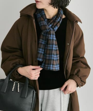 ear PAPILLONNER(イア パピヨネ) コットンタータンチェックストール