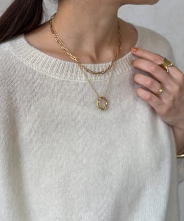 DOUDOU(ドゥドゥ) デザインチェーンレイヤードネックレス