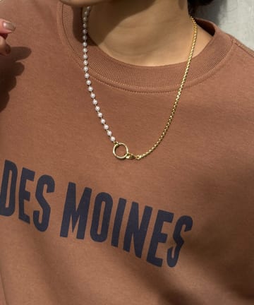 DOUDOU(ドゥドゥ) パール×チェーンネックレス