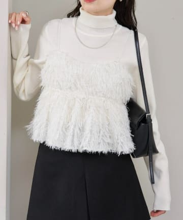 mystic(ミスティック) フェザーフリンジ キャミビスチェ