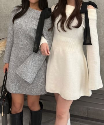 NICE CLAUP / OLIVE des OLIVE OUTLET(ナイスクラップ  / オリーブ デ オリーブ アウトレット) 【RMAF】マルチWAYニットワンピース