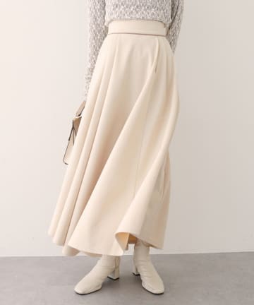 natural couture(ナチュラルクチュール) 【WEB限定】ポンチスエードパイピングサーキュラースカート