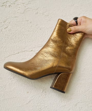 Omekashi(オメカシ) 【FABIO RUSCONI/ファビオルスコーニ】 メタリックショートブーツ