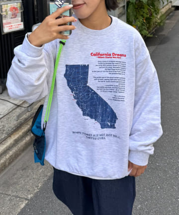 CIAOPANIC TYPY(チャオパニックティピー) 【ユニセックス】マップ柄スウェットプルオーバー