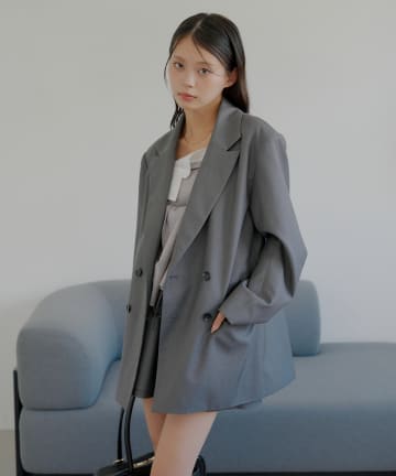 OUTLET(アウトレット) 【Chico】ビッグショルダールーズスーツジャケット