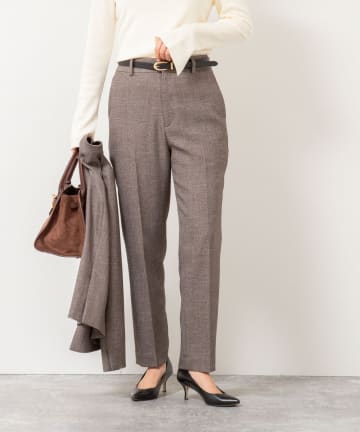 《セットアップ対応》ウォッシャブルウール調テーパードパンツ