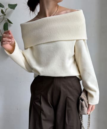 DOUDOU(ドゥドゥ) オフタートルプルオーバー