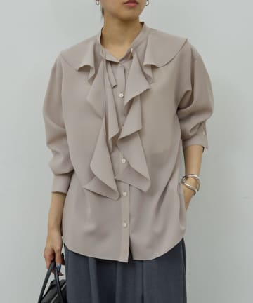 GALLARDAGALANTE(ガリャルダガランテ) ラッフルタイブラウス