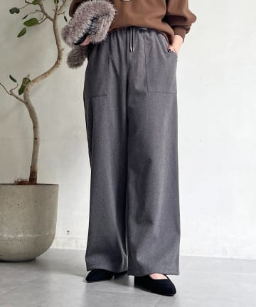 Croisiere(クロジエール) 【軽いのに暖かい】圧縮ワイドパンツ