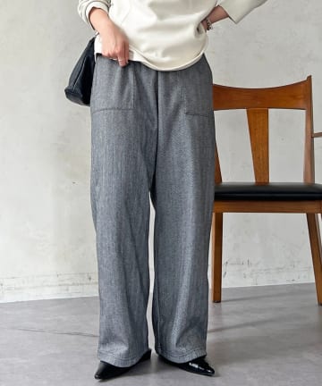 Croisiere(クロジエール) 【軽いのに暖かい】圧縮ワイドパンツ