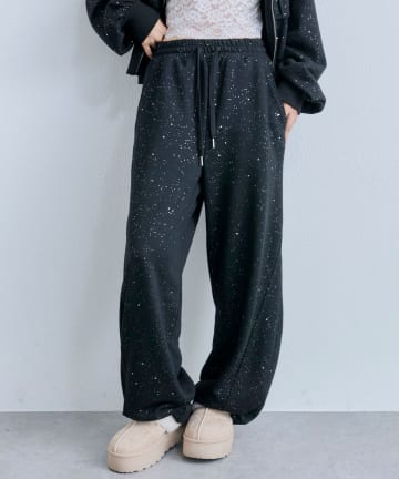 OLIVE des OLIVE(オリーブ デ オリーブ) ファー付きスウェットパンツ