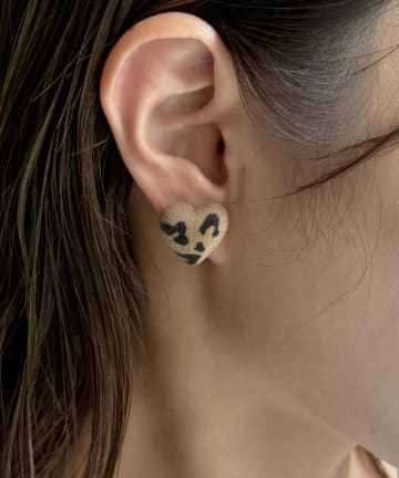 Lattice(ラティス) レオパードハートピアス