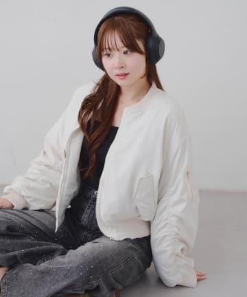 NICE CLAUP / OLIVE des OLIVE OUTLET(ナイスクラップ  / オリーブ デ オリーブ アウトレット) 【RMAF】フェイクファー付ＭＡ－１